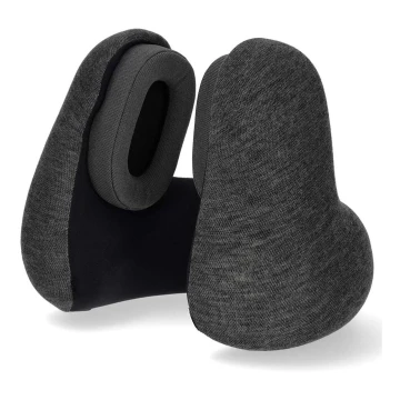 Cuscino da viaggio con cuffie wireless integrate grigio