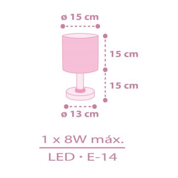 Dalber 42491 - Lampada per bambini FAIRY DREAMS 1xE14/8W/230V