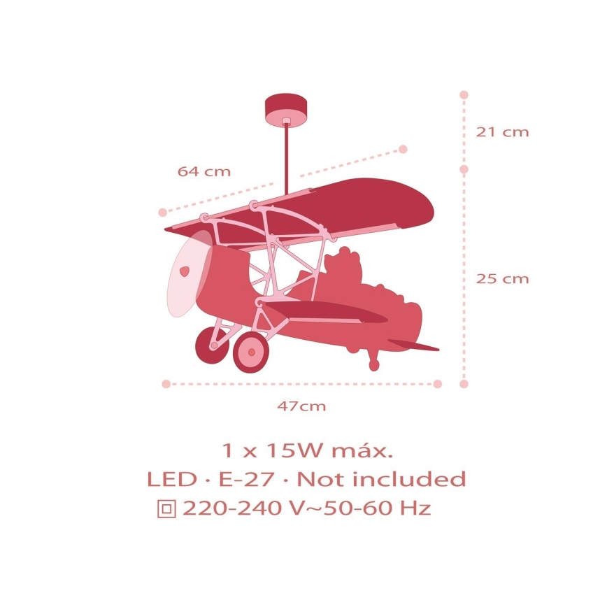 Dalber 54572 - Lampadario per bambini LITTLE TEDDY 1xE27/15W/230V