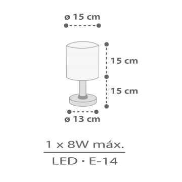 Dalber 60621 - Lampada per bambini RHICO AND CROCO 1xE14/8W/230V