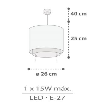 Dalber 60622 - Lampadario per bambini RHICO AND CROCO 1xE27/15W/230V