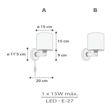 Dalber 60629 - Applique per bambini RHICO AND CROCO 1xE27/15W/230V