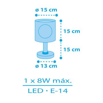 Dalber 60651 - Lampada per bambini PIRATA ISLAND 1xE14/8W/230V