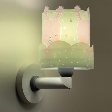 Dalber 61159H - Applique per bambini BUNNY 1xE27/60W/230V verde