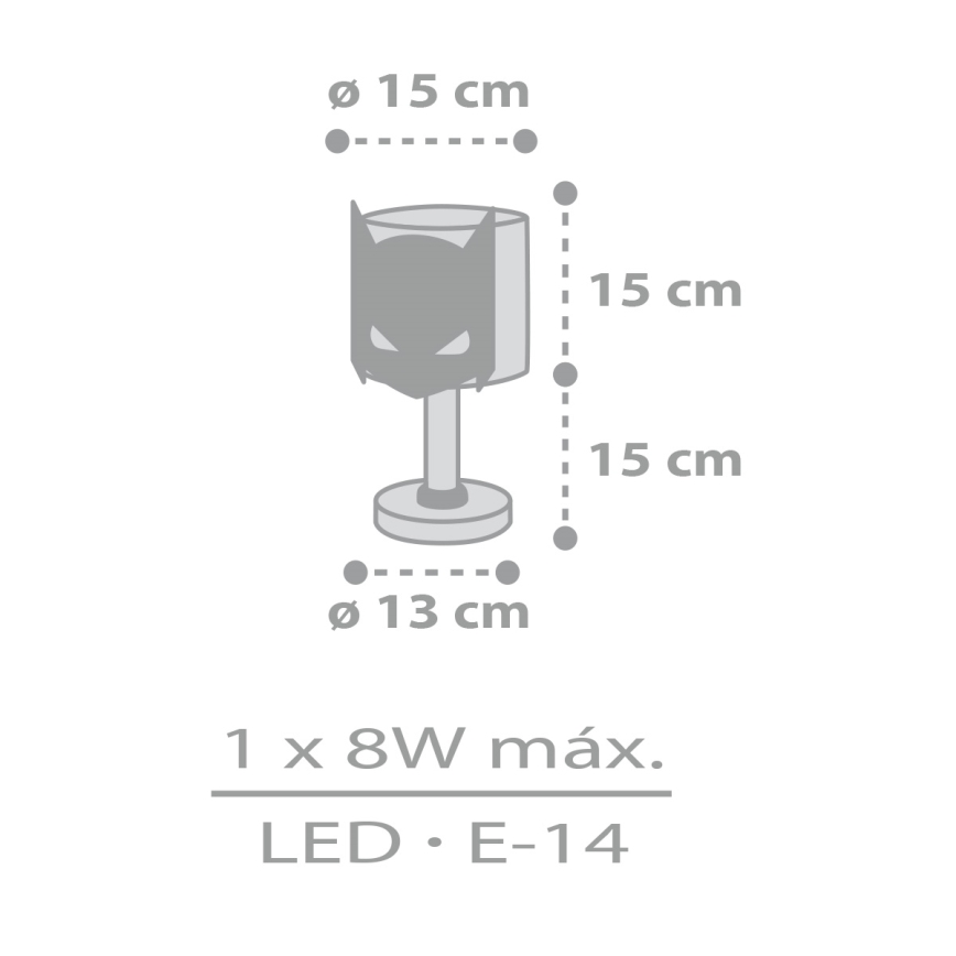 Dalber 61801 - Lampada per bambini DARK HERO 1xE14/8W/230V