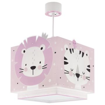 Dalber 63112S - Lampadario per bambini JUNGLE 1xE27/60W/230V rosa