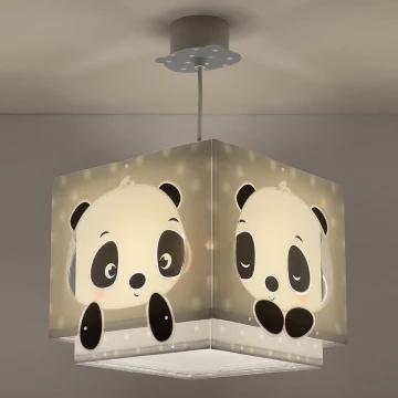 Dalber 63162T - Lampadario per bambini PANDA 1xE27/60W/230V blu