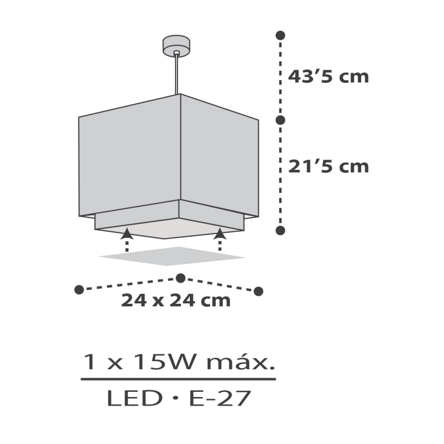 Dalber 63372 - Lampadario per bambini LITTLE PIXEL 1xE27/15W/230V