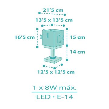 Dalber 64381 - Lampada per bambini LITTLE DRAGON 1xE14/8W/230V