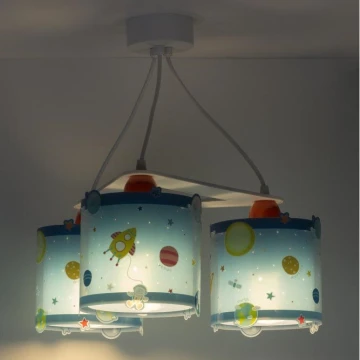 Dalber D-41344 - Lampadario per bambini PLANETS 3xE27/60W/230V