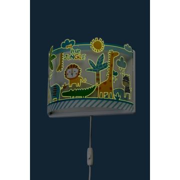 Dalber D-76118 - Applique per bambini MY LITTLE JUNGLE 1xE27/60W/230V