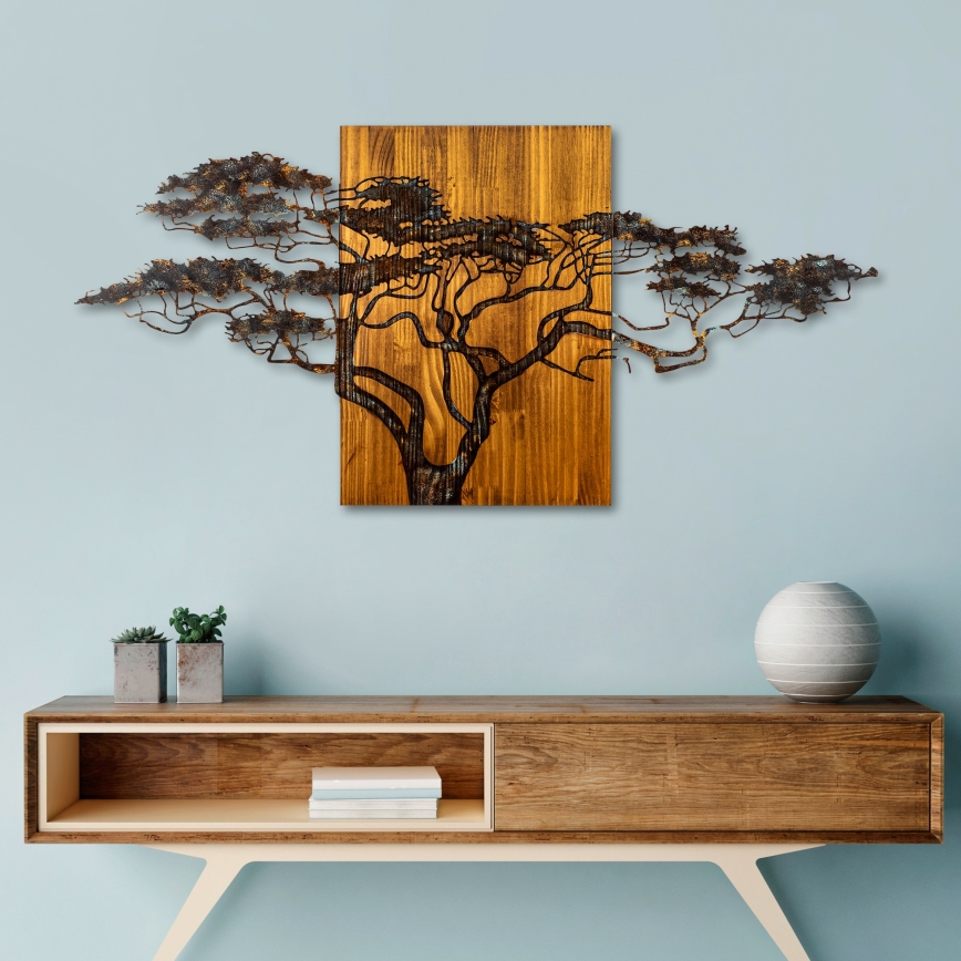 Decorazione da muro 144x70 cm albero