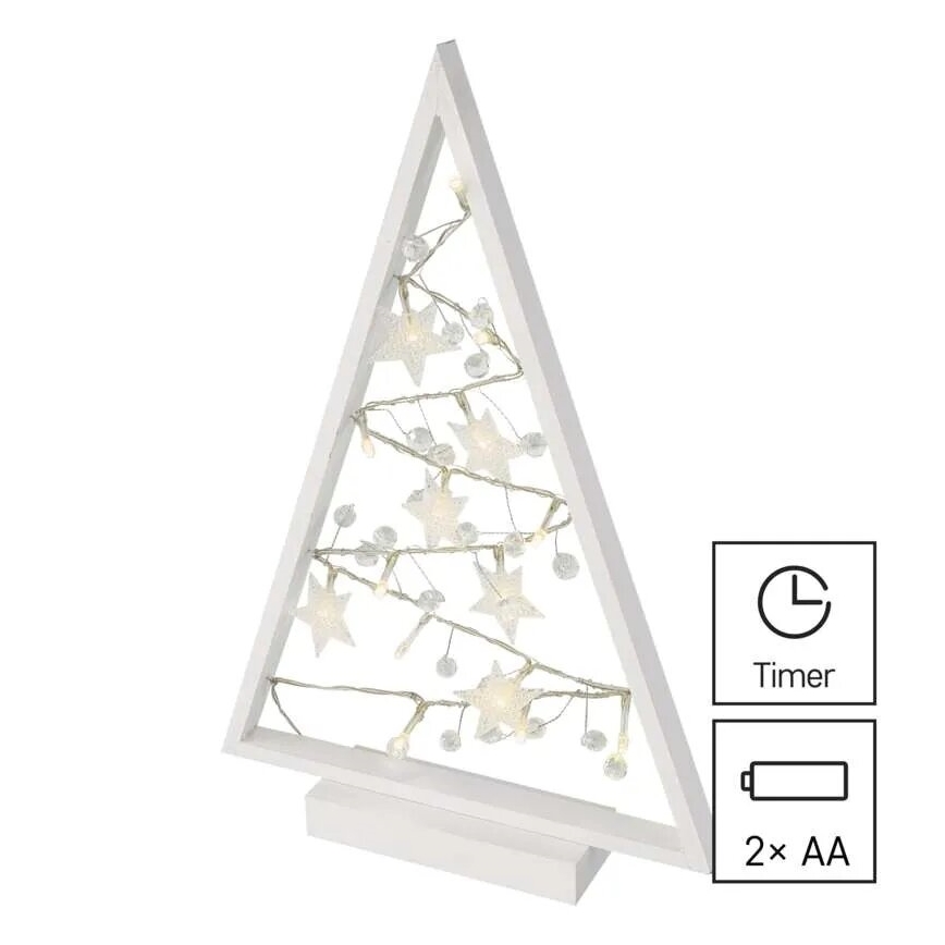 Decorazione natalizia LED 15xLED/2xAA albero