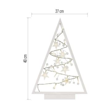 Decorazione natalizia LED 15xLED/2xAA albero