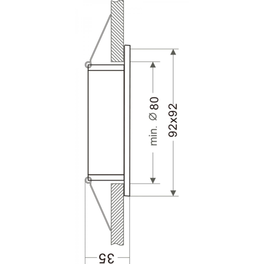 Deko-Light 110022 - Lampada da incasso SIRRAH 1xGU5,3-MR16/35W/12V