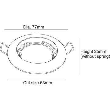 Deko-Light 120017 - Lampada da incasso RUND 1xGU5,3-MR16/35W/12V bianco