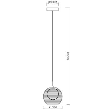 Deko-Light 342029 - Lampadario a sospensione con filo FILO 1xG9/40W/230V diametro 16 cm argento