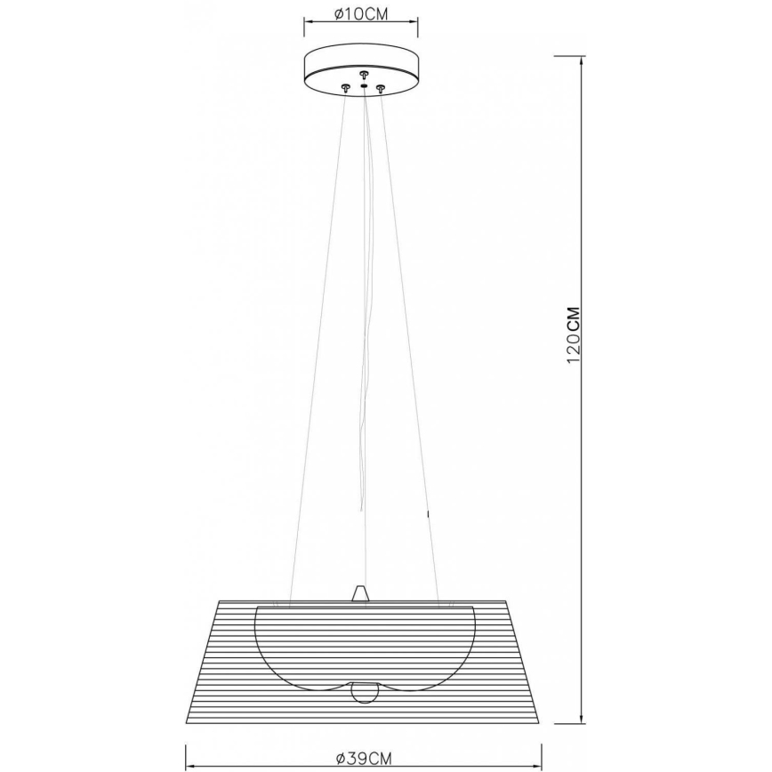 Deko-Light 342031 - Lampadario a sospensione con filo FILO 3xE27/60W/230V diametro 39 cm argento