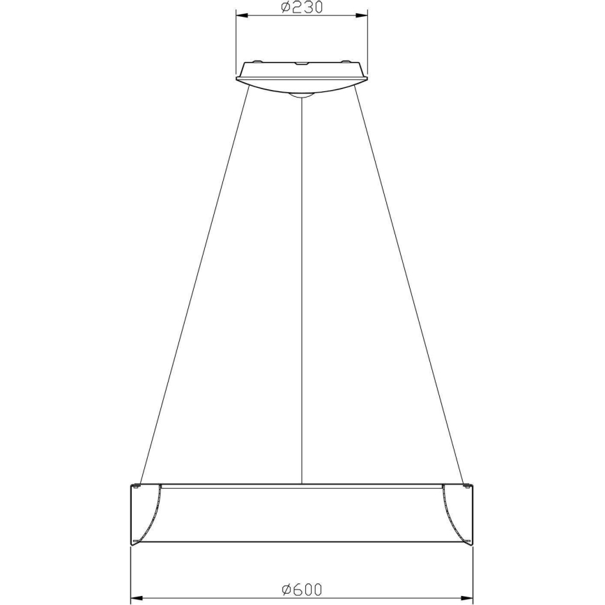 Deko-Light 342125 - Lampadario a sospensione con filo LED dimmerabile SCULPTORIS LED/27W/230V 4000K diametro 60 cm