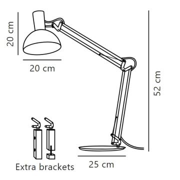 DFTP by Nordlux - Lampada da tavolo ARKI 1xE27/60W/230V nero