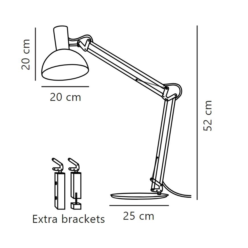 DFTP by Nordlux - Lampada da tavolo ARKI 1xE27/60W/230V nero