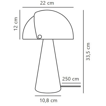 DFTP by Nordlux - Lampada da tavolo con paralume regolabile ALIGN 1xE27/25W/230V bianco