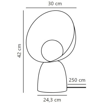 DFTP by Nordlux - Lampada da tavolo HELLO 1xE14/25W/230V grigio