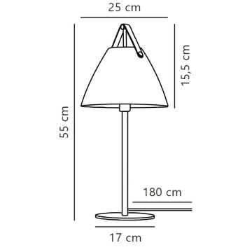 DFTP by Nordlux - Lampada da tavolo STRAP 1xE27/40W/230V bianco