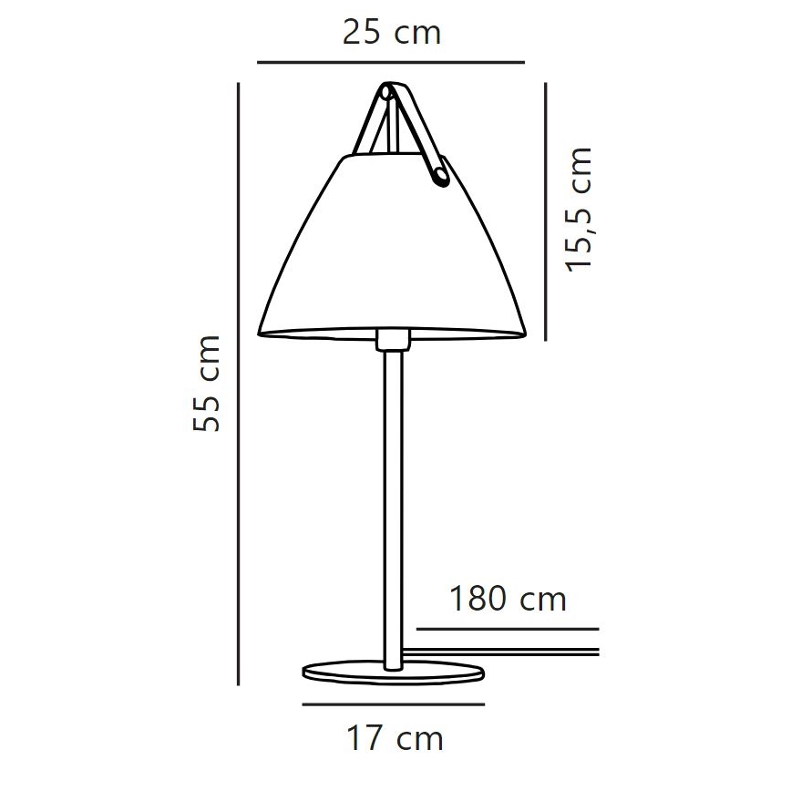 DFTP by Nordlux - Lampada da tavolo STRAP 1xE27/40W/230V bianco