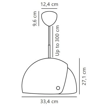 DFTP by Nordlux - Lampadario a sospensione con filo con paralume regolabile ALIGN 1xE27/15W/230V bianco