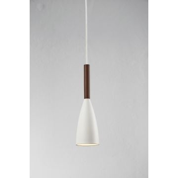 DFTP by Nordlux - Lampadario a sospensione con filo PURE 1xE27/40W/230V diametro 10 cm bianco/noce