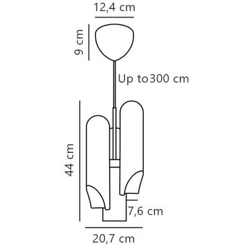 DFTP by Nordlux - Lampadario a sospensione con filo ROCHELLE 3xGU10/15W/230V