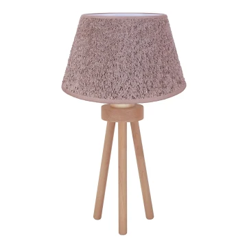 Duolla - Lampada da tavolo BOUCLE 1xE27/15W/230V marrone/legno