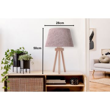 Duolla - Lampada da tavolo BOUCLE 1xE27/15W/230V marrone/legno