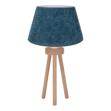 Duolla - Lampada da tavolo BOUCLE 1xE27/15W/230V turchese/legno