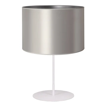 Duolla - Lampada da tavolo CANNES 1xE14/15W/230V 20 cm argento/bianco