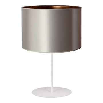 Duolla - Lampada da tavolo CANNES 1xE14/15W/230V 20 cm argento/rame/bianco