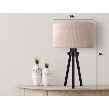 Duolla - Lampada da tavolo LYON 1xE27/15W/230V beige