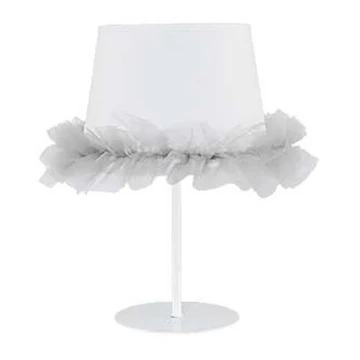 Duolla - Lampada da tavolo per bambini BALLET 1xE14/40W/230V bianco/grigio