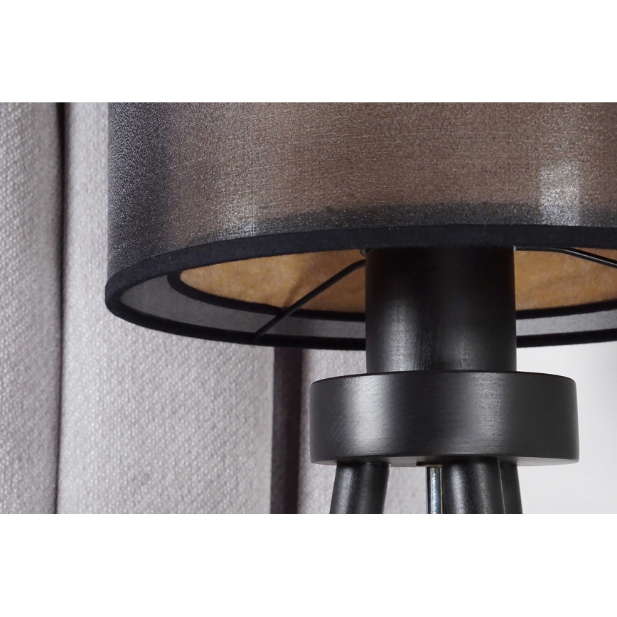 Duolla - Lampada da tavolo WOOD BOHO 1xE27/15W/230V nero/beige