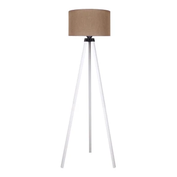 Duolla - Lampada da terra 1xE27/60W/230V marrone/bianco