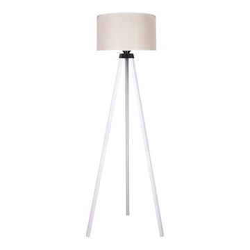 Duolla - Lampada da terra 1xE27/60W/230V panna/bianco