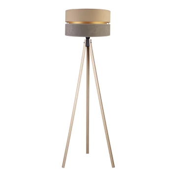 Duolla - Lampada da terra DUO 1xE27/60W/230V beige/grigio/beige