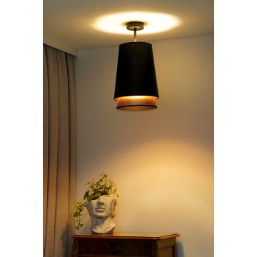 Duolla - Lampadario a plafone BELL SHINY 1xE27/15W/230V nero/rame