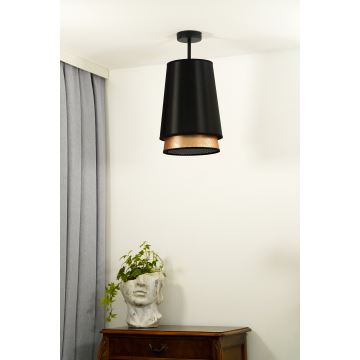 Duolla - Lampadario a plafone BELL SHINY 1xE27/15W/230V nero/rame