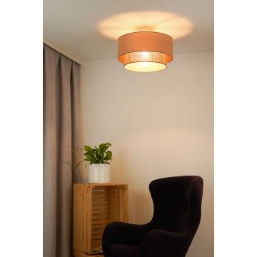 Duolla - Lampadario a plafone  BOHO 1xE27/15W/230V diametro 45 cm beige/marrone