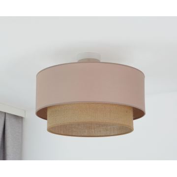 Duolla - Lampadario a plafone  BOHO 1xE27/15W/230V diametro 45 cm beige/marrone