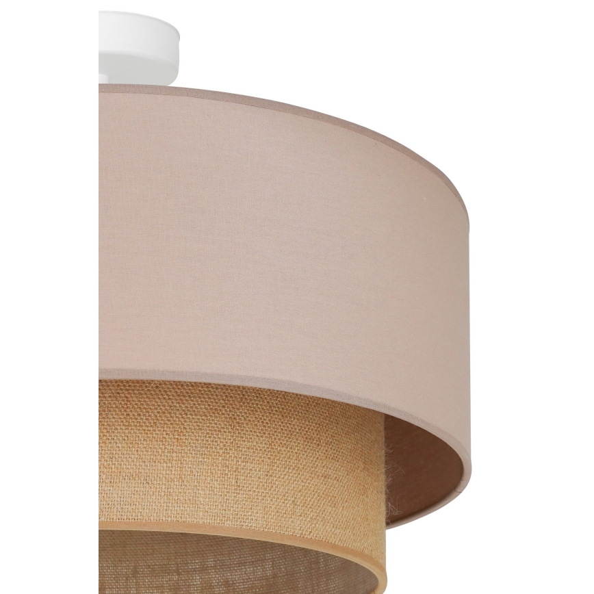 Duolla - Lampadario a plafone  BOHO 1xE27/15W/230V diametro 45 cm beige/marrone