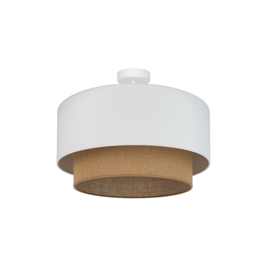 Duolla - Lampadario a plafone  BOHO 1xE27/15W/230V diametro 45 cm bianco/marrone