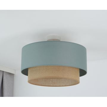 Duolla - Lampadario a plafone  BOHO 1xE27/15W/230V diametro 45 cm verde/marrone